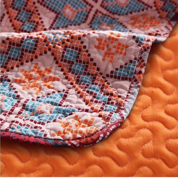 🎉 Host Pick 🎉Boho Patchwork Throw Blanket - Picture 3 of 4